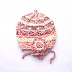 Children Hat, Natural Plant Dye, High-End Silk/Wool, Size 12 Month, OOAK 