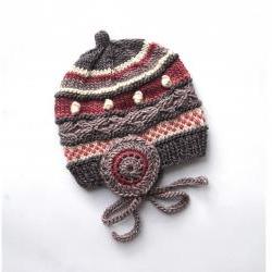 Organic Baby Hat, High-End 50%Silk 50%Wool, Size 6 Month, Swisshandmade 