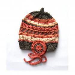 Warm Silk Beanie - High Quality Natural Product - Size 12 Month - Material: 1/2 Silk & 1/2 Wool - Swisshandmade